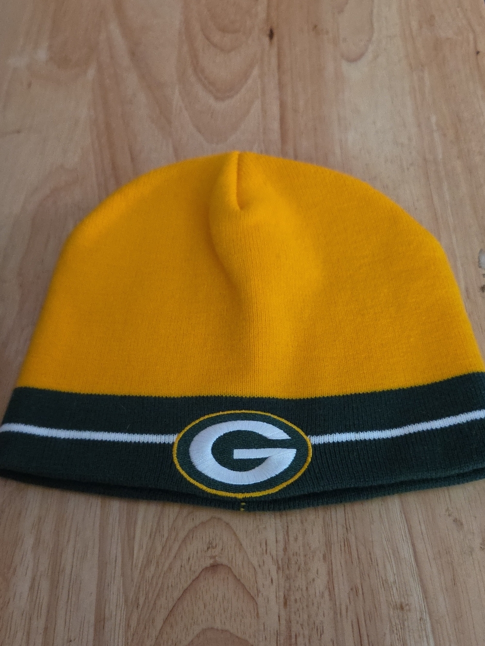 NFL Yellow and Green Knit Beanie with Team Logo